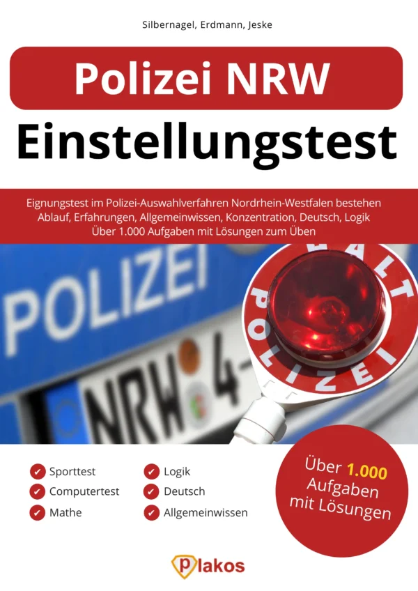 Polizei Nordrhein-Westfalen Einstellungstest Buch - ISBN: 978-3-948144-68-5