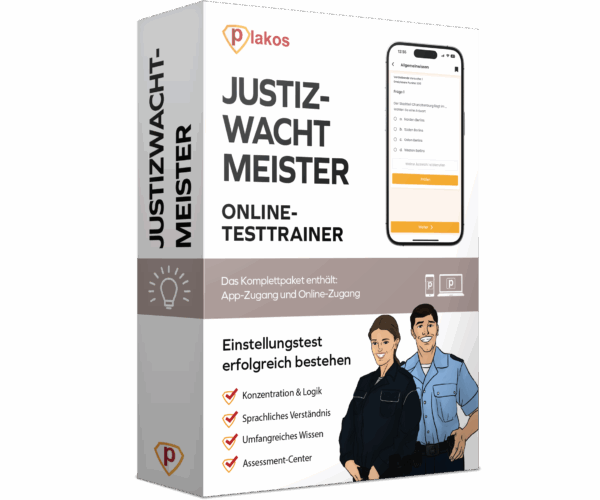 Justizwachtmeister Einstellungstest 2025 Online Testtrainer