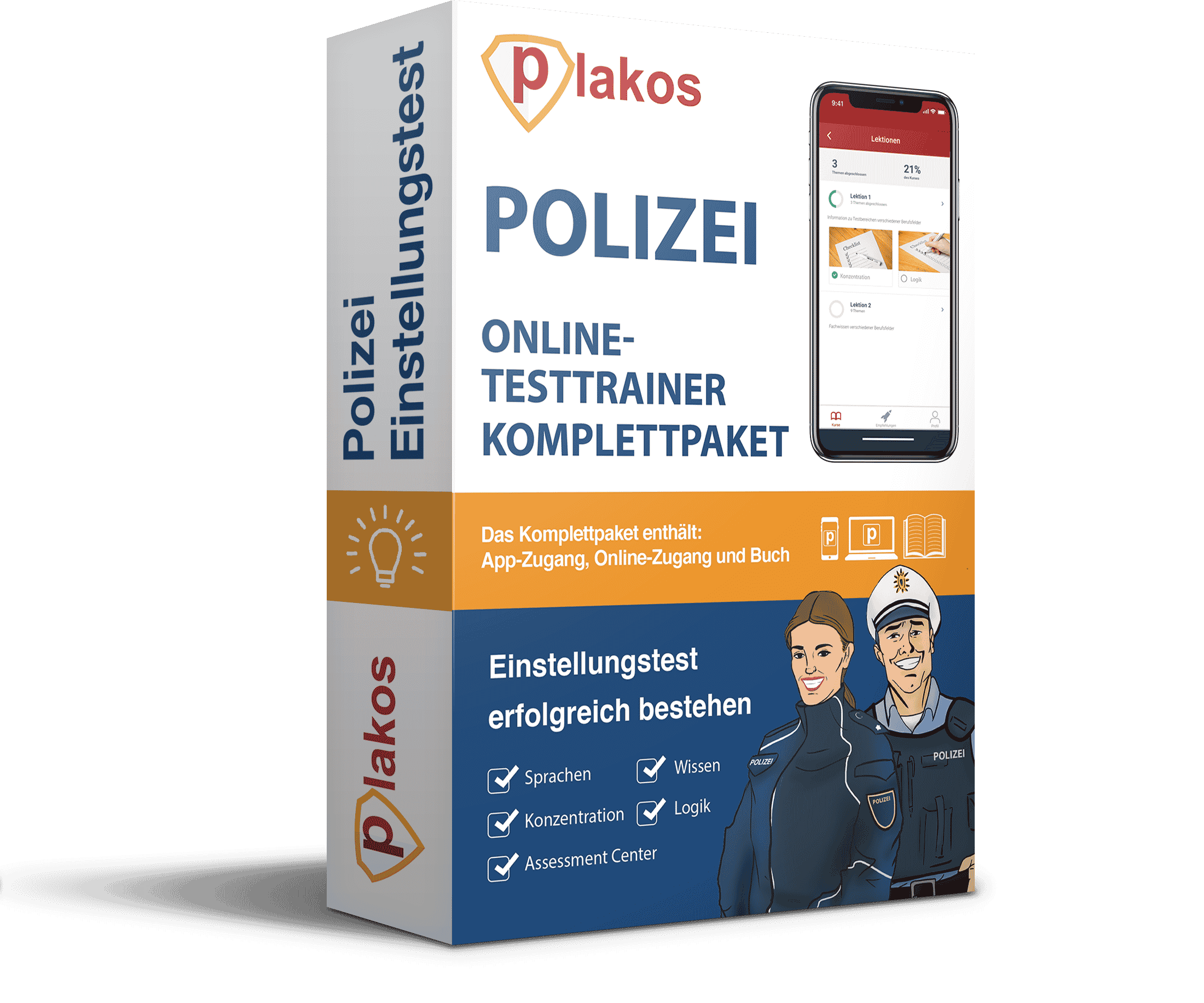 Polizei Einstellungstest 2021 Online-Testtrainer + App + E-Book ...