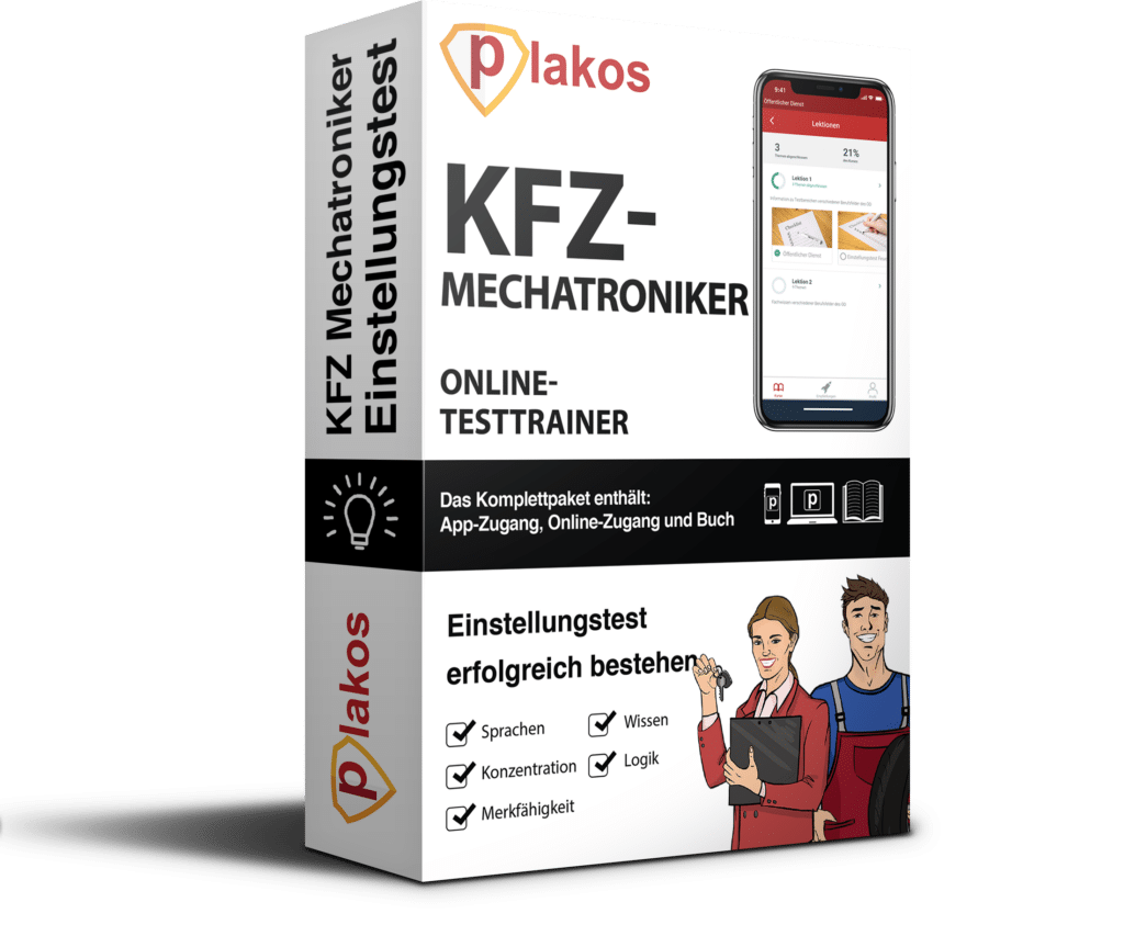 Einstellungstest KFZ Mechatroniker 2024 Online Testtrainer Komplettpaket