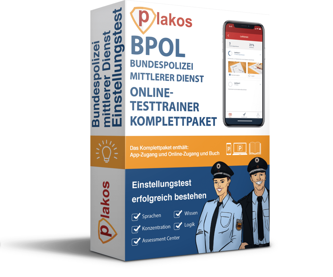  Bundespolizei mittlerer Dienst Einstellungstest 2022 Online Testtrainer Motiv 