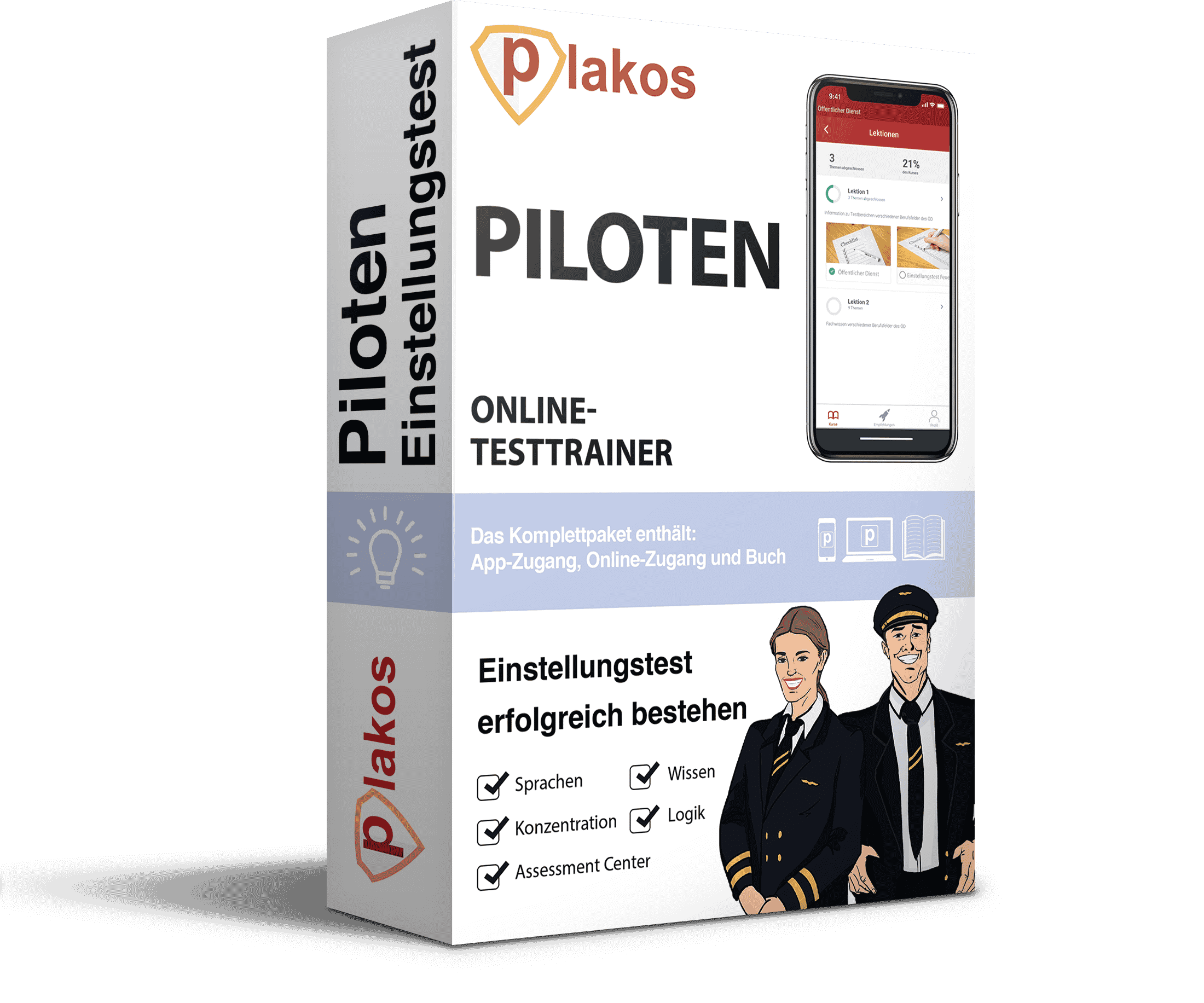 Pilotentest / DLR Test üben - Online Testtrainer - Plakos Akademie