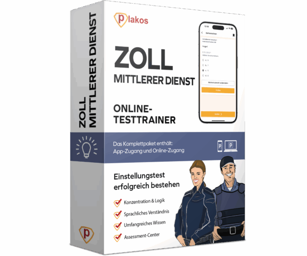 Zoll Mittlerer Dienst Einstellungstest 2025 Online Testtrainer