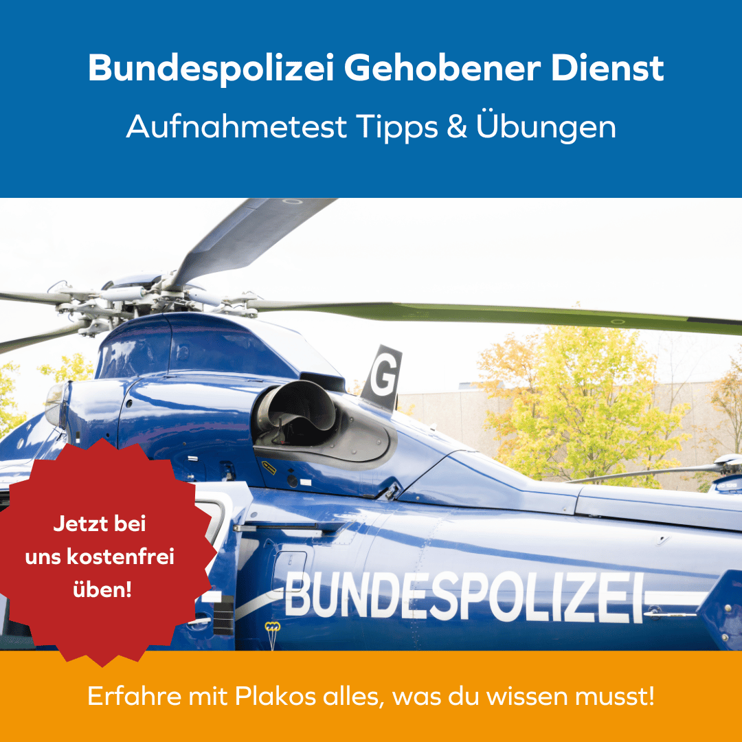  Bundespolizei gehobener Dienst Einstellungstest online üben Bildidee 