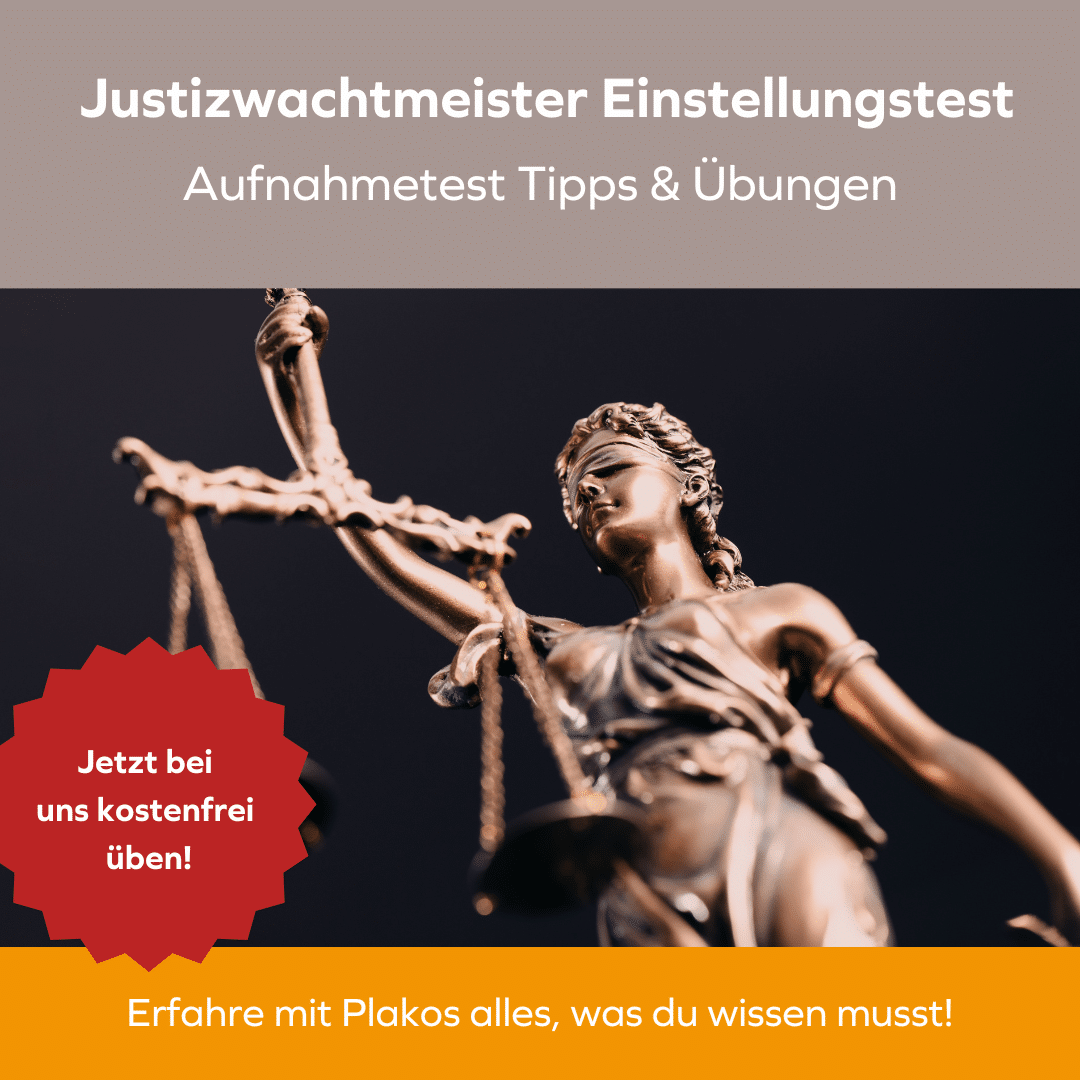 Justizwachtmeister Einstellungstest