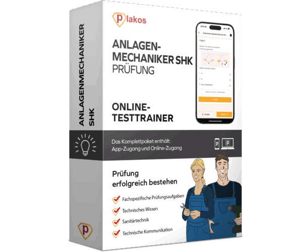 Anlagenmechaniker SHK Prüfung (Sanitär- Heizungs- und Klimatechnik) 2025 Online Testtrainer